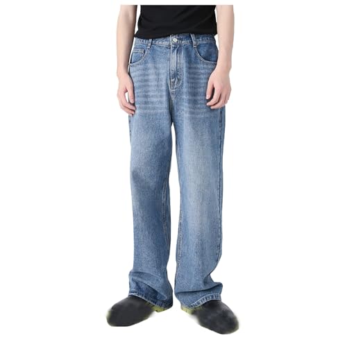 Herren Jeans Baggy y6k Hip Hop Jeanshose Streetwear Skateboard Jeans Teenager Jungen Loose Fit Pants Classic Regular Hosen von Siweiy