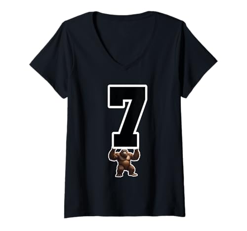 Damen Lustiges 6 7 passende Lehrer Halloween Kostüm Gorilla T-Shirt mit V-Ausschnitt Damen Lustiges 6 7 passende Lehrer Halloween Kostüm Gorilla T-Shirt mit V-Ausschnitt von Six Seven Specialities