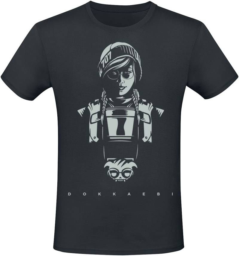 Six Siege - Gaming T-Shirt - Dokkaebi - S bis XXL - für Männer - Größe XXL - schwarz  - EMP exklusives Merchandise! von Six Siege