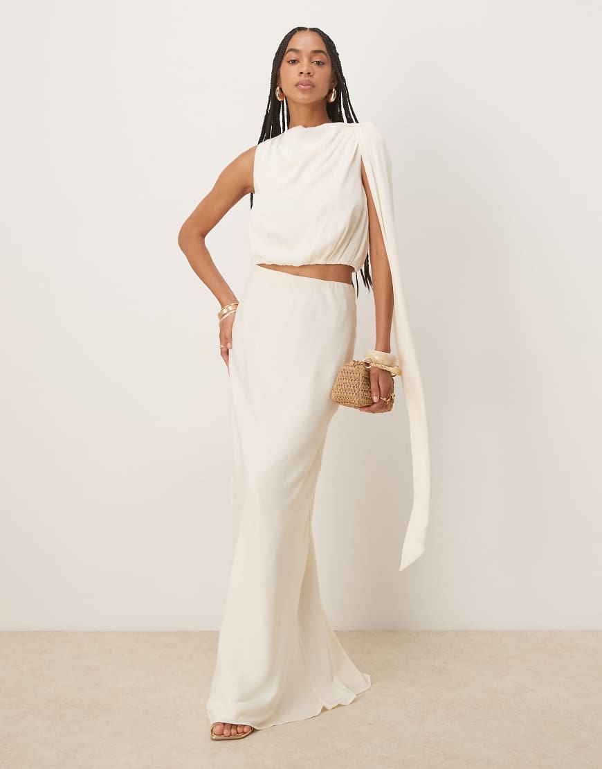 Six Stories - Maxirock in Cremeweiß, Kombiteil von Six Stories