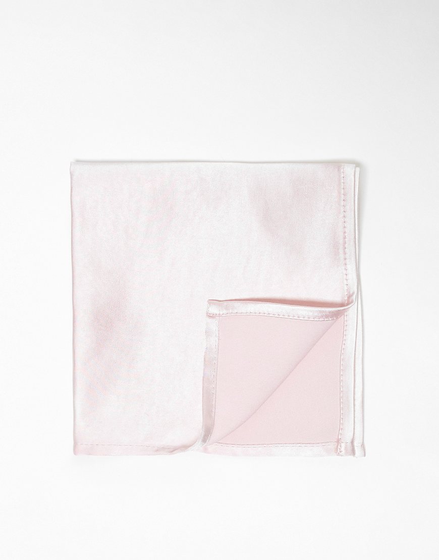 Six Stories - Satin-Einstecktuch in Puderrosa von Six Stories