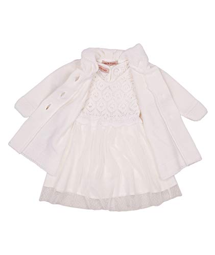 Six4kids Alexia Edles Taufkleid Festkleid Strickkleid Set 3 TLG (74/80 (6-9M)) von Six4kids