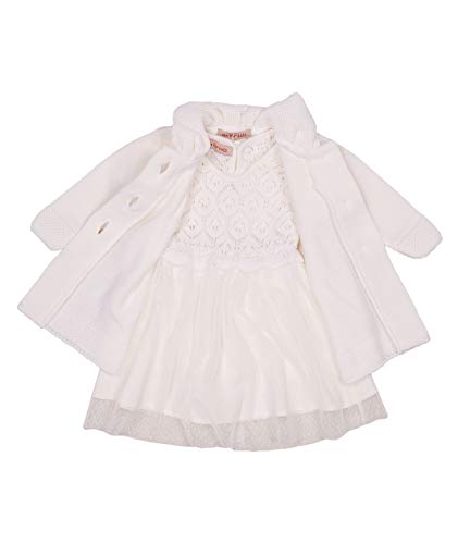 Six4kids Alexia Edles Taufkleid Festkleid Strickkleid Set 3 TLG (74/80 (6-9M)) von Six4kids