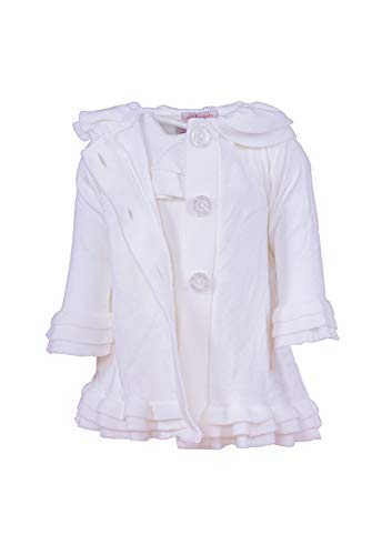 Six4kids Taufkleid Festkleid Taufset Strickkleid Mantel Taufmütze (Model 2, 68 (3-6 M)) von Six4kids