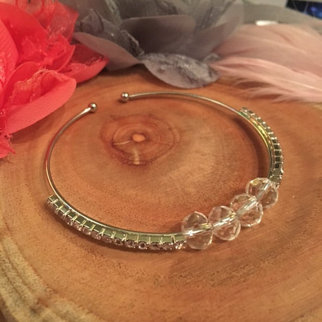 20Er Jahre Stil Flapper Klar Perle Silber Strass Armband Schmuck Gatsby 1920Er Jazz Ära Art Deco Verstellbar Vintage Armreif 20Er Jahre Stil Flapper Klar Perle Silber Strass Armband Schmuck Gatsby 1920Er Jazz Ära Art Deco Verstellbar Vintage Armreif von SixFeathersStudio