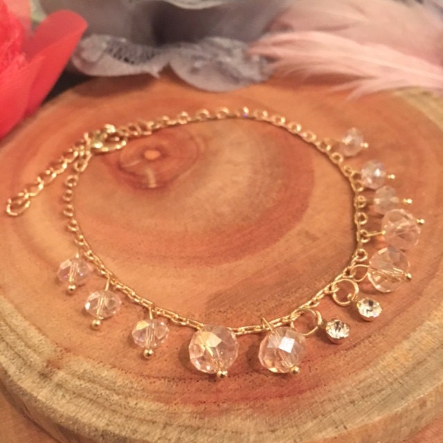 20Er Jahre Stil Flapper Rosa Klar Perlen Quaste Charm Armband Schmuck Gatsby 1920Er Jazz Ära Art Deco Verstellbarer Armreif 20Er Jahre Stil Flapper Rosa Klar Perlen Quaste Charm Armband Schmuck Gatsby 1920Er Jazz Ära Art Deco Verstellbarer Armreif von SixFeathersStudio