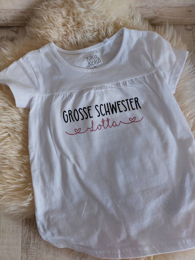 T-Shirt Personalisiert, Geschwister Tshirt, Grosser/Kleiner Bruder, Grosse/Kleine Schwester Mit Name, Einschulung von SixcuteDesignShop