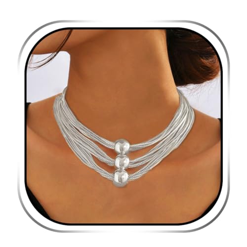 Sixexey Afrikanische Choker-Halsketten, Afrika, Statement-Halskette, Perlen, Lätzchen-Halskette, Zubehör für Frauen, One size, Legierung und Kunststoff, Kein Edelstein von Sixexey