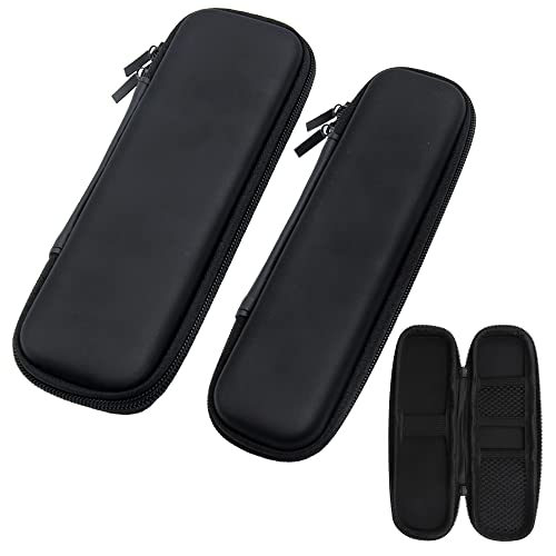 Sixfolo 2 Stück Eva Stift Etui Schwarz Federmäppche Schreibmäppchen Bleistift Tasche Klein Multifunktionale Wasserdicht Mäppchen mit Reißverschluss für Stylus Pen Datenkabel (2 Größe) von Sixfolo