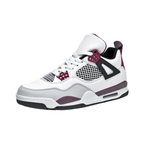 AJ4 Herren Sportschuhe Große Größe Sportschuhe Herren Basketballschuhe Mode Sport Basketballschuhe Retro Shoes Trainers for Kids and Adults Lila 40EU von Sixfox