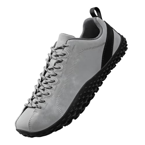 Barfußschuhe große Outdoor-Wanderschuhe Freizeitschuhe verdickte Baumwollschuhe für Männer und Frauen breite Handfläche wasserdichte Schuhe 2568Grau44 von Sixfox