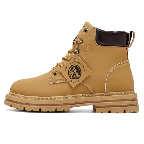 Herren Reitstiefel Lederstiefel für Erwachsene Martin Schuhe Arbeitskleidung Herrenschuhe Schuhe mit dicken Sohlen Mid-Cut Herrenstiefel Khaki42 Herren Reitstiefel Lederstiefel für Erwachsene Martin Schuhe Arbeitskleidung Herrenschuhe Schuhe mit dicken Sohlen Mid-Cut Herrenstiefel Khaki42 von Sixfox