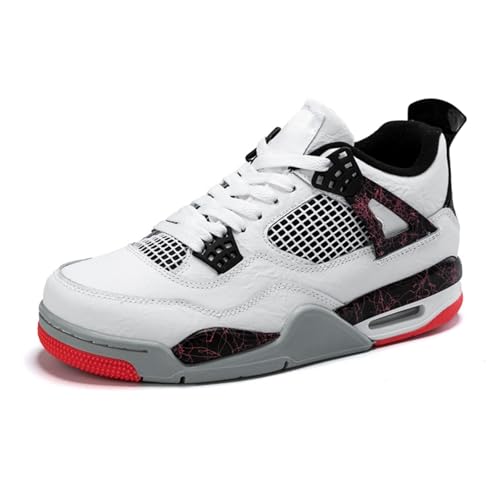 Herren Sportschuhe Große Größe Sportschuhe Herren Basketballschuhe Mode Sport Basketballschuhe Retro Shoes Trainers for Kids and Adults weiß schwarzEU36 von Sixfox