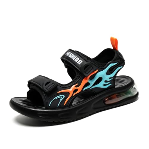 Jungen Mädchen Sommer Sandalen Strand Wandersandale Trekkingsandalen Sport- Outdoor Kinder Sommerschuhe sandalen 335-orange28EU von Sixfox