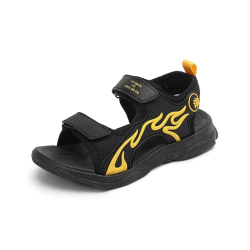 Jungen Mädchen Sommer Sandalen Strand Wandersandale Trekkingsandalen Sport- Outdoor Kinder Sommerschuhe sandalen TX177-Gelb37EU von Sixfox