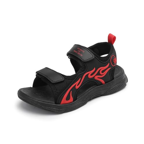 Jungen Mädchen Sommer Sandalen Strand Wandersandale Trekkingsandalen Sport- Outdoor Kinder Sommerschuhe sandalen TX177-Rot34EU von Sixfox