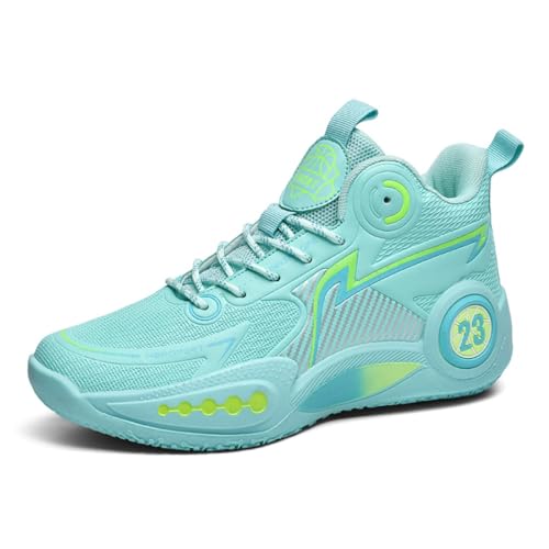 Männer Basketball Schuhe, Jungen Basketball Schuhe, Basketball Trainingsschuhe, Bequeme Tennis Trainingsschuhe，Jugend-Basketballschuhe 880-Grün38EU von Sixfox