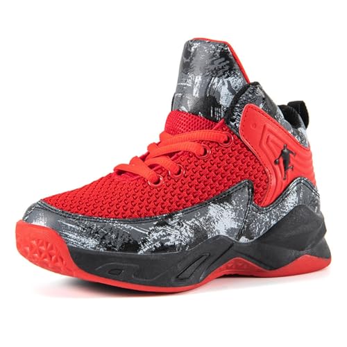 Sixfox Basketball Schuhe Kinder, High Top Sneaker, Knöchelhohe Sneaker Kinder BasketballschuheOutdoor Basketballschuhe661Schwarz-Rot37 Sixfox Basketball Schuhe Kinder, High Top Sneaker, Knöchelhohe Sneaker Kinder BasketballschuheOutdoor Basketballschuhe661Schwarz-Rot37 von Sixfox