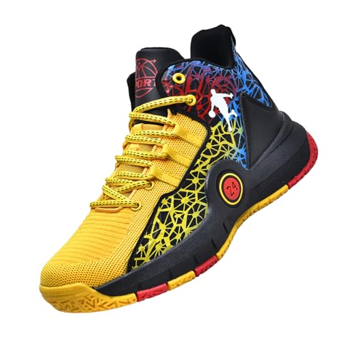 Sixfox Basketballschuhe Trainingsschuhe Sportschuhe rutschfeste atmungsaktive Laufschuhe für Erwachsene Jugendtrainingsschuhe Sportschuhe 803Schwarz-GelbEU38 Sixfox Basketballschuhe Trainingsschuhe Sportschuhe rutschfeste atmungsaktive Laufschuhe für Erwachsene Jugendtrainingsschuhe Sportschuhe 803Schwarz-GelbEU38 von Sixfox