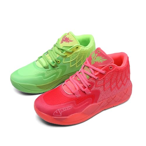 Sixfox Basketballschuhe für Erwachsene, Sportschuhe, Basketballschuhe für Herren, Laufschuhe, atmungsaktiv und rutschfest 102Rot und GrünEU42 Sixfox Basketballschuhe für Erwachsene, Sportschuhe, Basketballschuhe für Herren, Laufschuhe, atmungsaktiv und rutschfest 102Rot und GrünEU42 von Sixfox
