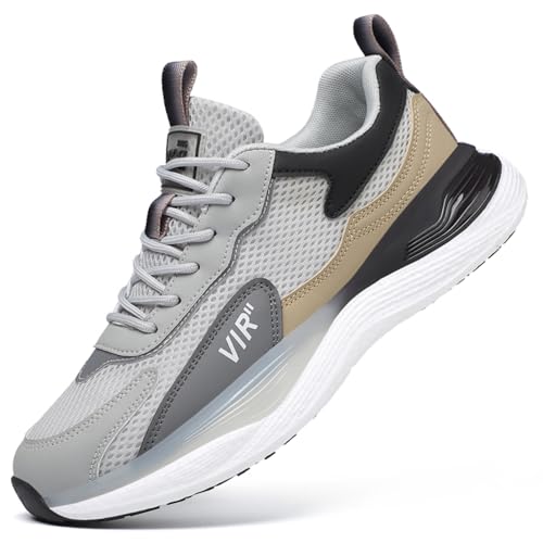 Sixfox Damen Straßenlaufschuhe Sportschuhe Fitness Sportschuhe Laufschuhe Tennisschuhe Casual Herren Walkingschuhe Modisch, Leicht und Atmungsaktiv Weiß44 EU von Sixfox