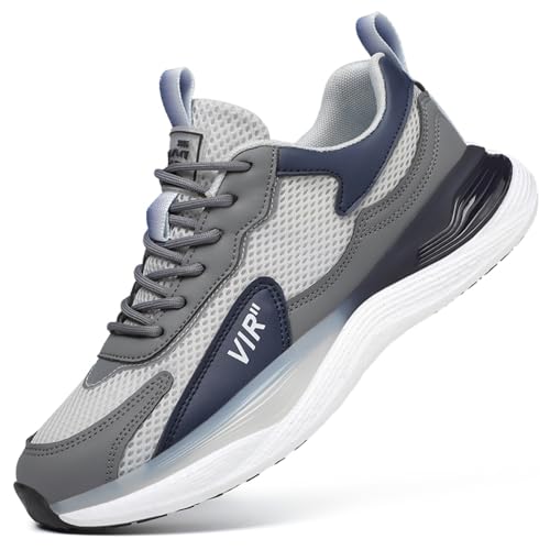 Sixfox Damen Straßenlaufschuhe Sportschuhe Fitness Sportschuhe Laufschuhe Tennisschuhe Casual Herren Walkingschuhe Modisch, Leicht und Atmungsaktivgrau41 EU von Sixfox