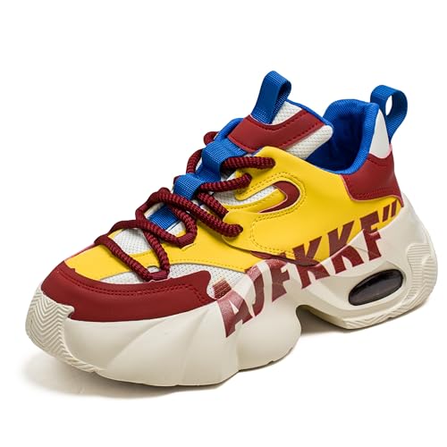 Sixfox Freizeitschuhe für Herren, Sportschuhe, Sneaker im Nischendesign, modische Straßenschuhe, Herrenschuhe in Übergrößen BeigeEU41 Sixfox Freizeitschuhe für Herren, Sportschuhe, Sneaker im Nischendesign, modische Straßenschuhe, Herrenschuhe in Übergrößen BeigeEU41 von Sixfox