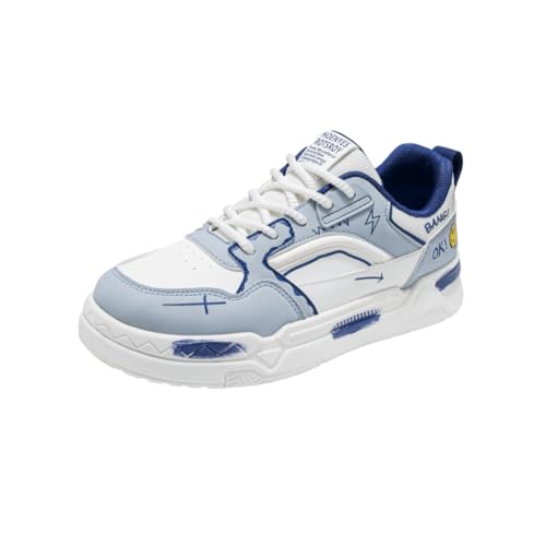 Sixfox Freizeitschuhe für Herren, Sportschuhe, Sneaker im Nischendesign, modische Straßenschuhe,Vier Jahreszeiten Mode Schuhe Leinwand Atmungsaktive Damen Sneakers Weißblau42EU von Sixfox