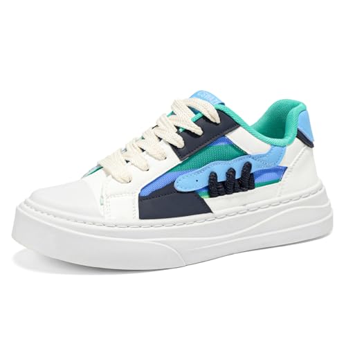 Sixfox Freizeitschuhe für Herren, Sportschuhe, Sneaker im Nischendesign, modische Straßenschuhe,Vier Jahreszeiten Mode Schuhe Leinwand Atmungsaktive Damen Sneakers blauEU43 von Sixfox