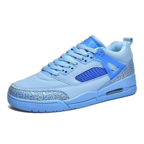 Sixfox He rren Sportschuhe Große Größe Sportschuhe Herren Basketballschuhe Mode Sport Basketballschuhe Unisex Retro-Schuhe345Himmelblau36 von Sixfox