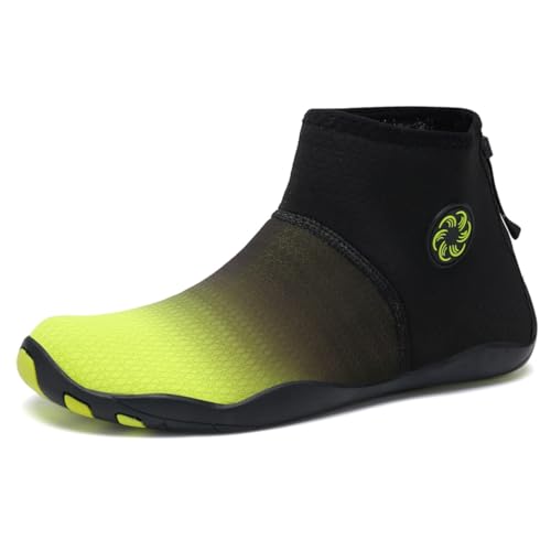 Sixfox Herren Damen Wasserschuhe Watschuhe Schwimmschuhe Strandschuhe Bachlaufschuhe Indoor Fitnessschuhe GrünEU42 von Sixfox