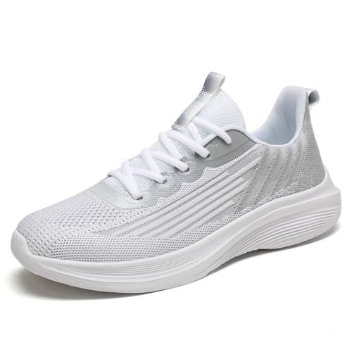 Sixfox Herren Sportschuhe Outdoor Laufschuhe Atmungsaktive rutschfeste Straßenschuhe Größe Girls Fly gewebte Schuhe Weiß-Grau39 Sixfox Herren Sportschuhe Outdoor Laufschuhe Atmungsaktive rutschfeste Straßenschuhe Größe Girls Fly gewebte Schuhe Weiß-Grau39 von Sixfox