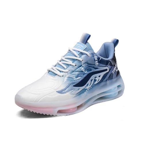 Sixfox Herren Sportschuhe Outdoor Laufschuhe Atmungsaktive und rutschfeste Straßenschuhe Leichte Sport Running Damen Straßenschuhe8806-Blau40EU von Sixfox