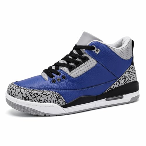 Sixfox Herren-Sportschuhe große Turnschuhe Mode Sport Basketballschuhe Herren- und Damen-Retro-Schuhe Freizeitschuhe Z-3Blau42EU von Sixfox