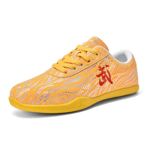 Sixfox Herren- und Damen-Sportschuhe, Tai-Chi-Schuhe, Kampfsportschuhe, Sport-Freizeitschuhe Gelb27 Sixfox Herren- und Damen-Sportschuhe, Tai-Chi-Schuhe, Kampfsportschuhe, Sport-Freizeitschuhe Gelb27 von Sixfox