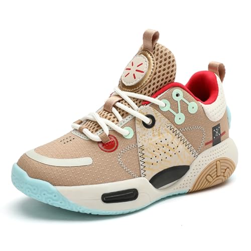 Sixfox Jugend Basketballschuhe High-Top Sportschuhe Kinder Knöchelhohe Sportschuhe Outdoor Basketballschuhe Trainingsschuhe rutschfest und Atmungsaktiv 8588Braun37EU Sixfox Jugend Basketballschuhe High-Top Sportschuhe Kinder Knöchelhohe Sportschuhe Outdoor Basketballschuhe Trainingsschuhe rutschfest und Atmungsaktiv 8588Braun37EU von Sixfox