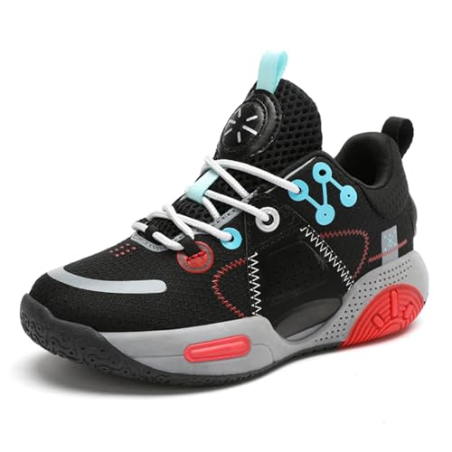Sixfox Jugend Basketballschuhe High-Top Sportschuhe Kinder Knöchelhohe Sportschuhe Outdoor Basketballschuhe Trainingsschuhe rutschfest und Atmungsaktiv 8588Schwarz35EU Sixfox Jugend Basketballschuhe High-Top Sportschuhe Kinder Knöchelhohe Sportschuhe Outdoor Basketballschuhe Trainingsschuhe rutschfest und Atmungsaktiv 8588Schwarz35EU von Sixfox