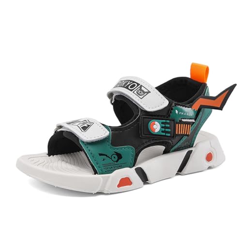 Sixfox Jungen und Mädchen Sandalen Kinder Sommersandalen Strand Wandersandalen Wandersandalen Sport Outdoor Wasserdicht Modeschuhe 608GrünEU36 von Sixfox