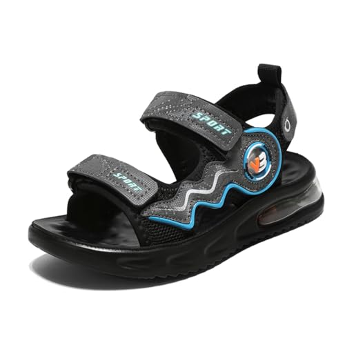 Sixfox Jungen und Mädchen Sandalen Kinder Sommersandalen Strand Wandersandalen Wandersandalen Sport Outdoor Wasserdicht Modeschuhe A2305BlauEU37 von Sixfox