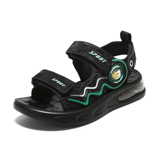 Sixfox Jungen und Mädchen Sandalen Kinder Sommersandalen Strand Wandersandalen Wandersandalen Sport Outdoor Wasserdicht Modeschuhe A2305GrünEU39 von Sixfox
