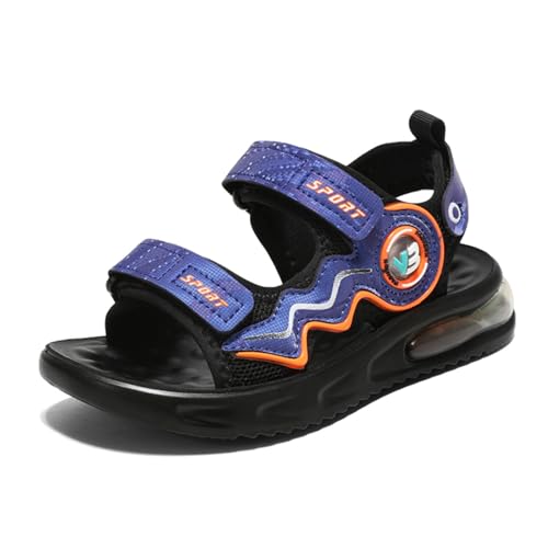 Sixfox Jungen und Mädchen Sandalen Kinder Sommersandalen Strand Wandersandalen Wandersandalen Sport Outdoor Wasserdicht Modeschuhe A2305LilaEU33 von Sixfox