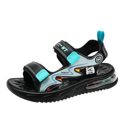 Sixfox Jungen und Mädchen Sandalen Kinder Sommersandalen Strand Wandersandalen Wandersandalen Sport Outdoor Wasserdicht ModeschuheL2309BlauEU37 von Sixfox