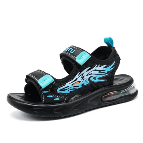 Sixfox Jungen und Mädchen Sandalen Kinder Sommersandalen Strand Wandersandalen Wandersandalen Sport Outdoor Wasserdicht ModeschuheL2329BlauEU36 von Sixfox