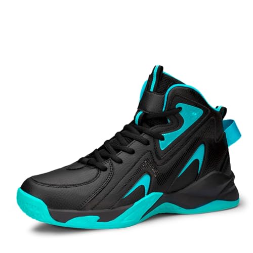 Sixfox Kampf-Basketballschuhe Herrenschuhe rutschfeste atmungsaktive Outdoor-Sportschuhe große Schuhe elastische verschleißfeste Schuhe9871AWeiß und Schwarz41 von Sixfox