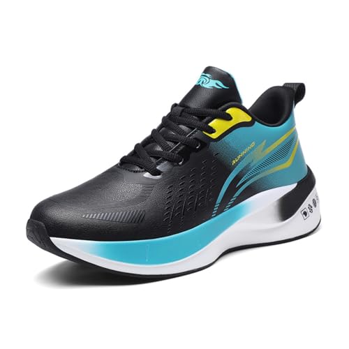 Sixfox Kampftrainingsschuhe Sportschuhe Basketballschuhe rutschfeste atmungsaktive Laufschuhe für Erwachsene in Übergröße 9668Schwarzer MondEU40 von Sixfox