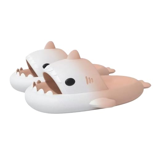 Sixfox Kinder Hai Hausschuhe Jungen und Mädchen Universal Sandalen rutschfeste Badepantoffeln Home Slippers Strandpantoffeln BadelatschenRosaWeiß7 von Sixfox