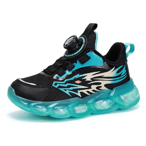 Sixfox Kinderschuhe Atmungsaktiv Jungen Sportschuhe Mädchen Laufschuhe Turnschuhe mit Drehknopf Atmungsaktiv Mode Leicht Turnschuhe von Sixfox