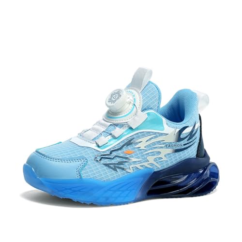 Sixfox Kinderschuhe Atmungsaktiv Jungen Sportschuhe Mädchen Laufschuhe Turnschuhe mit Drehknopf Atmungsaktiv Mode Leicht Turnschuhe von Sixfox