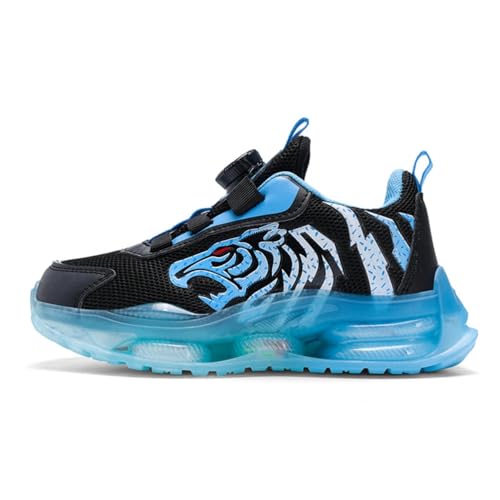 Sixfox Kinderschuhe Atmungsaktiv Jungen Sportschuhe Mädchen Laufschuhe Turnschuhe mit Drehknopf Atmungsaktiv Mode Leicht Turnschuhe von Sixfox