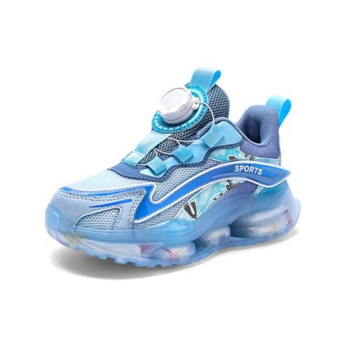 Sixfox Kinderschuhe Atmungsaktiv Jungen Sportschuhe Mädchen Laufschuhe Turnschuhe mit Drehknopf Atmungsaktiv Mode Leicht Turnschuhe von Sixfox